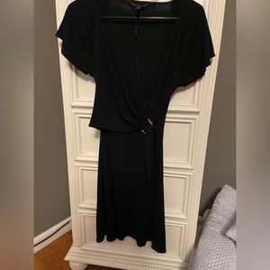 BcBG black cross over dress with a slight flare